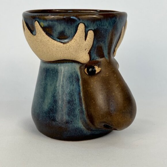 Birchstone Pottery Maine RAD Design Moose Elk Stoneware Vase / Egg Separator - Picture 10 of 10